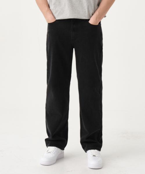 ACSHI(アクシ)の「デイリーセミワイドデニムパンツ(黒青)(デニムパンツ・メンズ・その他・M/L/XL/XXL)」の4枚目の写真
