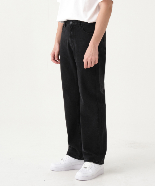 ACSHI(アクシ)の「デイリーセミワイドデニムパンツ(黒青)(デニムパンツ・メンズ・その他・M/L/XL/XXL)」の5枚目の写真