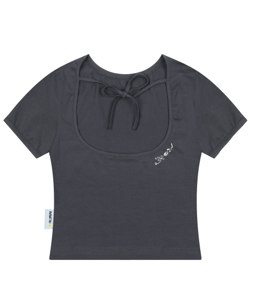 RuNaKi'Hu'(ルナキフ)の「WXT058 ルナキフ バックレス 半袖Tシャツ (チャコール)(Tシャツ/カットソー・レディース・その他・1/2)」の6枚目の写真