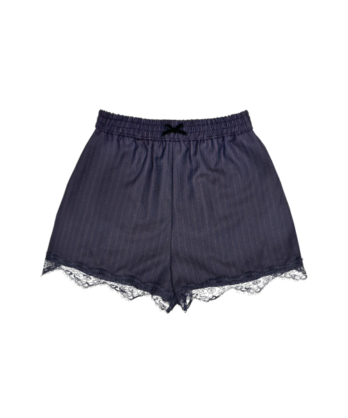 lace boxer shorts-charcoal