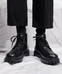 WESTBOY（ウエストボーイ）の「厚底 ミリタリー レースアップ アンクルブーツ WO25W17SH01（ブーツ・メンズ）」