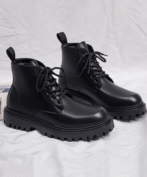 WESTBOY(ウエストボーイ)の「厚底 3.5cm ミリタリー レースアップ アンクルブーツ WO25W17SH01(ブーツ・メンズ・ブラック・41/42/43/44)」の8枚目の写真