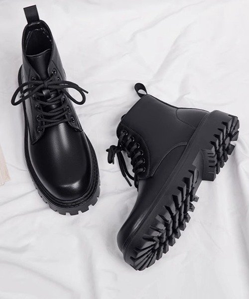 WESTBOY(ウエストボーイ)の「厚底 3.5cm ミリタリー レースアップ アンクルブーツ WO25W17SH01(ブーツ・メンズ・ブラック・41/42/43/44)」の9枚目の写真
