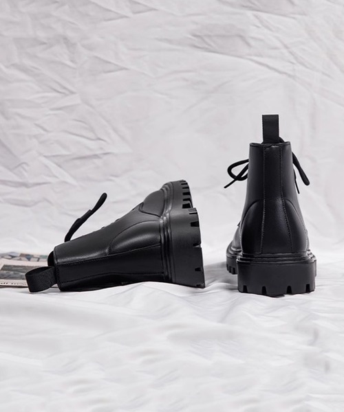 WESTBOY(ウエストボーイ)の「厚底 3.5cm ミリタリー レースアップ アンクルブーツ WO25W17SH01(ブーツ・メンズ・ブラック・41/42/43/44)」の10枚目の写真