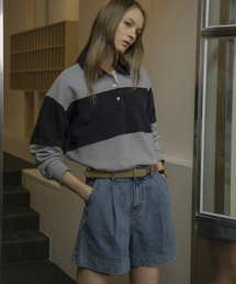 KNOWNBETTER（ノウンベター）の「Bold coloring button collar MTM [KNFW02TS28]_Navy（スウェット）」