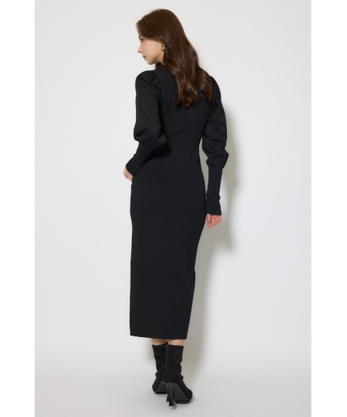 rienda(リエンダ)の「パフロングスリーブニットタイトワンピース 秋服(ワンピース・レディース・パープル/ベージュ/ブラック・FREE)」の17枚目の写真