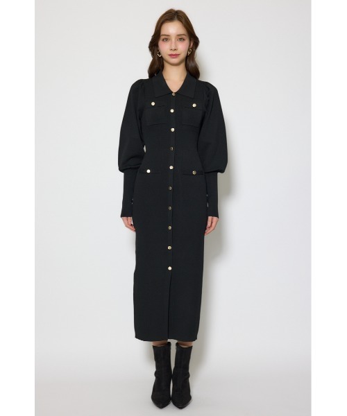 rienda(リエンダ)の「パフロングスリーブニットタイトワンピース 秋服(ワンピース・レディース・パープル/ベージュ/ブラック・FREE)」の20枚目の写真