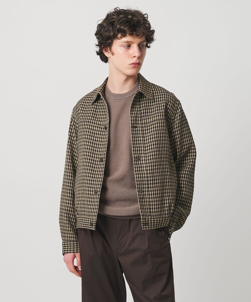 UNITED ARROWS（ユナイテッドアローズ）の「リネン バスケットツイル モダン トラッカージャケット（ブルゾン・メンズ・ブラック/ベージュ・S/M/XL/L）」の6枚目の写真