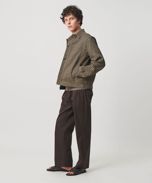 UNITED ARROWS（ユナイテッドアローズ）の「リネン バスケットツイル モダン トラッカージャケット（ブルゾン・メンズ・ブラック/ベージュ・S/M/XL/L）」の8枚目の写真