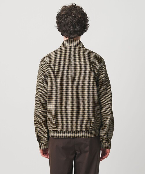 UNITED ARROWS（ユナイテッドアローズ）の「リネン バスケットツイル モダン トラッカージャケット（ブルゾン・メンズ・ブラック/ベージュ・S/M/XL/L）」の11枚目の写真