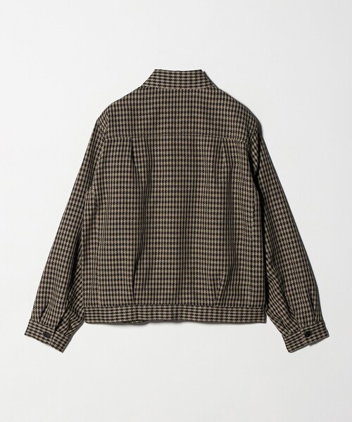 UNITED ARROWS（ユナイテッドアローズ）の「リネン バスケットツイル モダン トラッカージャケット（ブルゾン・メンズ・ブラック/ベージュ・S/M/XL/L）」の13枚目の写真