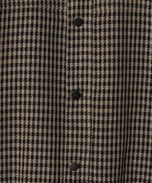 UNITED ARROWS（ユナイテッドアローズ）の「リネン バスケットツイル モダン トラッカージャケット（ブルゾン・メンズ・ブラック/ベージュ・S/M/XL/L）」の18枚目の写真