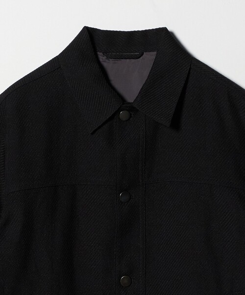 UNITED ARROWS（ユナイテッドアローズ）の「リネン バスケットツイル モダン トラッカージャケット（ブルゾン・メンズ・ブラック/ベージュ・S/M/XL/L）」の21枚目の写真