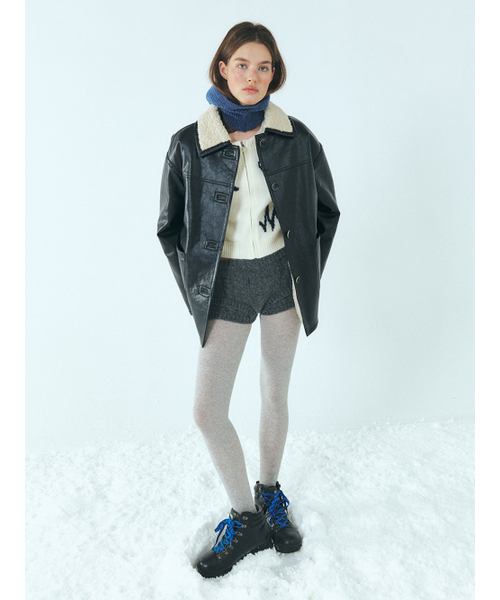 ETMON(エトモン)の「Lettering Zip-Up Knit Cardigan, Ivory(カーディガン/ボレロ・レディース・その他・FREE)」の2枚目の写真