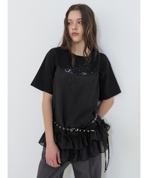 Slip Frill Blouse, Black