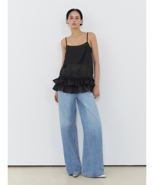 ETMON（エトモン）の「Slip Frill Blouse, Black（シャツ/ブラウス・レディース・その他・FREE）」の4枚目の写真