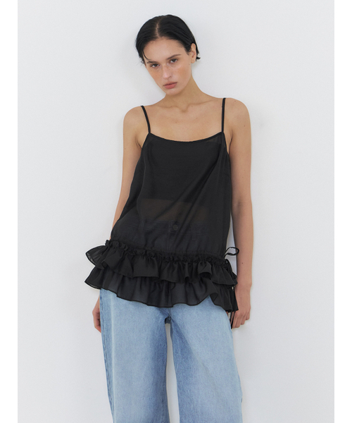 ETMON（エトモン）の「Slip Frill Blouse, Black（シャツ/ブラウス・レディース・その他・FREE）」の5枚目の写真