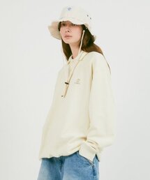 LUX GLOBE COLLAR SWEATSHIRT cream
