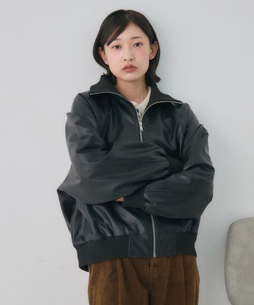 RETRO GIRL(レトロガール)の「リブカラーレザーBZ(ブルゾン・レディース・ブラウン/ブラック・FREE)」の19枚目の写真