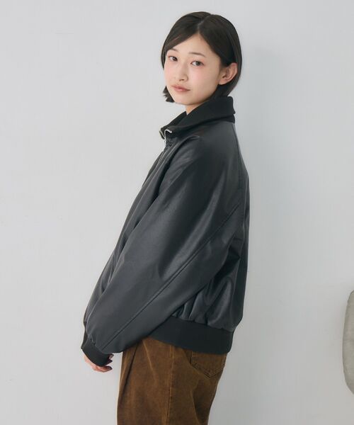 RETRO GIRL(レトロガール)の「リブカラーレザーBZ(ブルゾン・レディース・ブラウン/ブラック・FREE)」の22枚目の写真