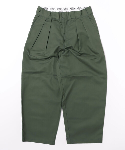Dickies（ディッキーズ）の「【ムラサキスポーツ限定】Dickies/ディッキーズ ロングパンツ ツータック バギーパンツ ワイドシルエット DY0002（その他パンツ・レディース・ブラック/オリーブ/ホワイト/カーキブラウン・L/M）」の7枚目の写真
