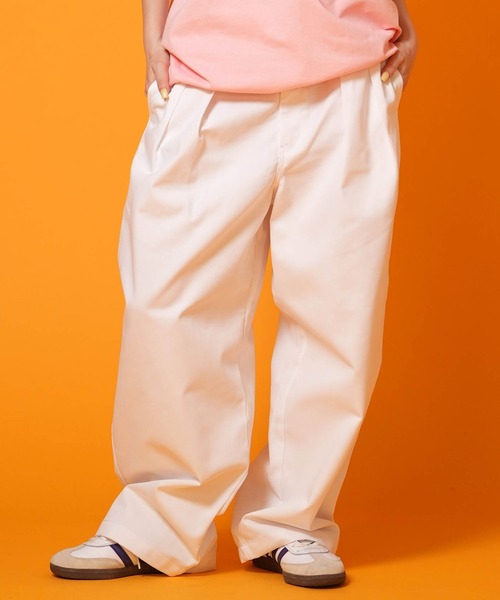 Dickies（ディッキーズ）の「【ムラサキスポーツ限定】Dickies/ディッキーズ ロングパンツ ツータック バギーパンツ ワイドシルエット DY0002（その他パンツ・レディース・ブラック/オリーブ/ホワイト/カーキブラウン・L/M）」の8枚目の写真