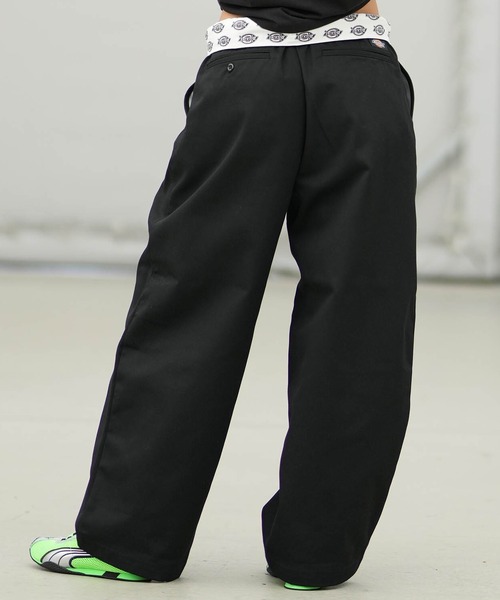 Dickies（ディッキーズ）の「【ムラサキスポーツ限定】Dickies/ディッキーズ ロングパンツ ツータック バギーパンツ ワイドシルエット DY0002（その他パンツ・レディース・ブラック/オリーブ/ホワイト/カーキブラウン・L/M）」の15枚目の写真