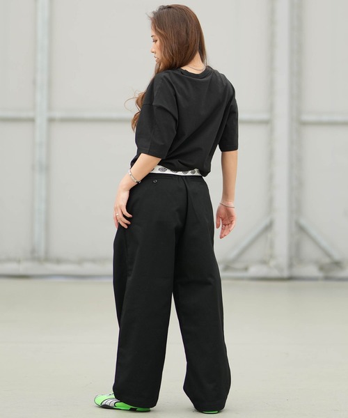 Dickies（ディッキーズ）の「【ムラサキスポーツ限定】Dickies/ディッキーズ ロングパンツ ツータック バギーパンツ ワイドシルエット DY0002（その他パンツ・レディース・ブラック/オリーブ/ホワイト/カーキブラウン・L/M）」の18枚目の写真