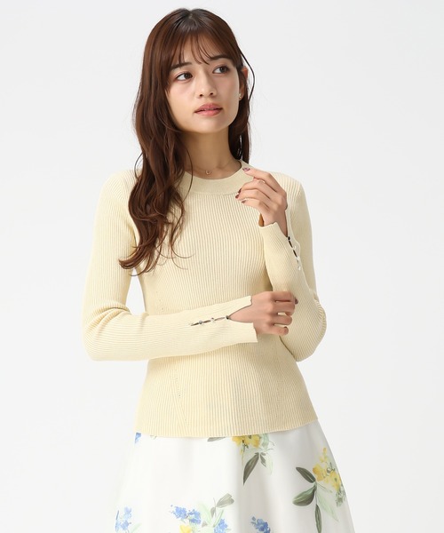 MISCH MASCH(ミッシュマッシュ)の「2026春夏新作 ベーシックハイネックラメリブニット(ニット/セーター・レディース・ホワイト/ホワイト×ブラック/グレー/ブルー/イエロー・フリ-)」の20枚目の写真