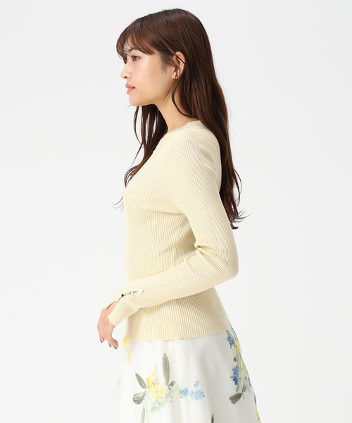 MISCH MASCH(ミッシュマッシュ)の「2026春夏新作 ベーシックハイネックラメリブニット(ニット/セーター・レディース・ホワイト/ホワイト×ブラック/グレー/ブルー/イエロー・フリ-)」の21枚目の写真
