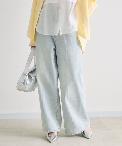 Paradise Picnic（パラダイスピクニック）の「Dignite Collier デニムワイドパンツ（デニムパンツ・レディース・ブルー/ライトブルー・MEDIUM/SMALL）」の2枚目の写真