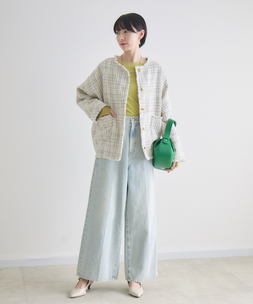 Paradise Picnic（パラダイスピクニック）の「Dignite Collier デニムワイドパンツ（デニムパンツ・レディース・ブルー/ライトブルー・MEDIUM/SMALL）」の11枚目の写真