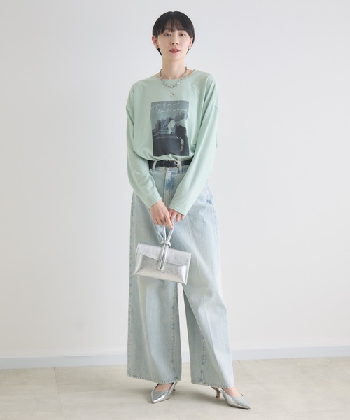 Paradise Picnic（パラダイスピクニック）の「Dignite Collier デニムワイドパンツ（デニムパンツ・レディース・ブルー/ライトブルー・MEDIUM/SMALL）」の12枚目の写真