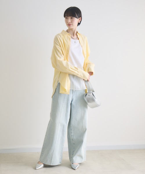 Paradise Picnic（パラダイスピクニック）の「Dignite Collier デニムワイドパンツ（デニムパンツ・レディース・ブルー/ライトブルー・MEDIUM/SMALL）」の13枚目の写真