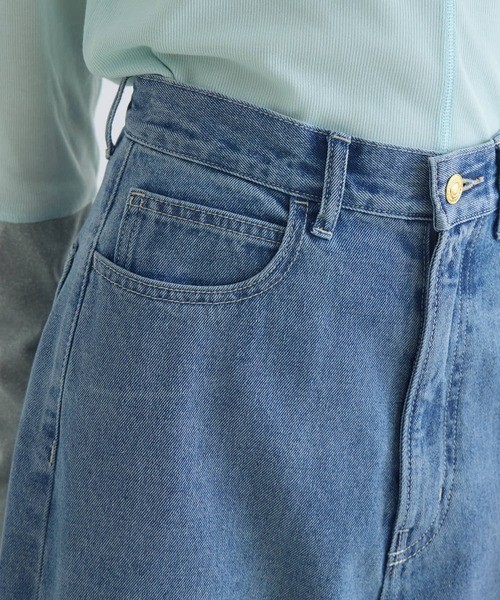 Paradise Picnic（パラダイスピクニック）の「Dignite Collier デニムワイドパンツ（デニムパンツ・レディース・ブルー/ライトブルー・MEDIUM/SMALL）」の17枚目の写真