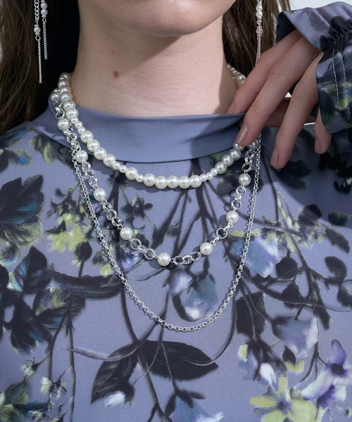 HARE（ハレ）の「パールミックスタレンネックレス(HARE)（ネックレス・レディース・シルバー・FREE）」の2枚目の写真