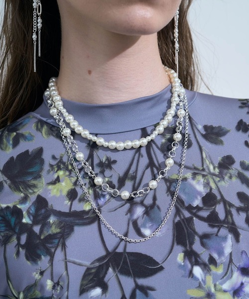 HARE（ハレ）の「パールミックスタレンネックレス(HARE)（ネックレス・レディース・シルバー・FREE）」の3枚目の写真