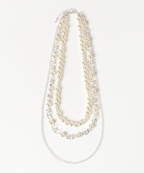 HARE（ハレ）の「パールミックスタレンネックレス(HARE)（ネックレス・レディース・シルバー・FREE）」の4枚目の写真