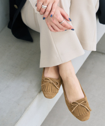 LE TALON | 《追加》レザーキルトタッセルフラット(モカシン/デッキシューズ)