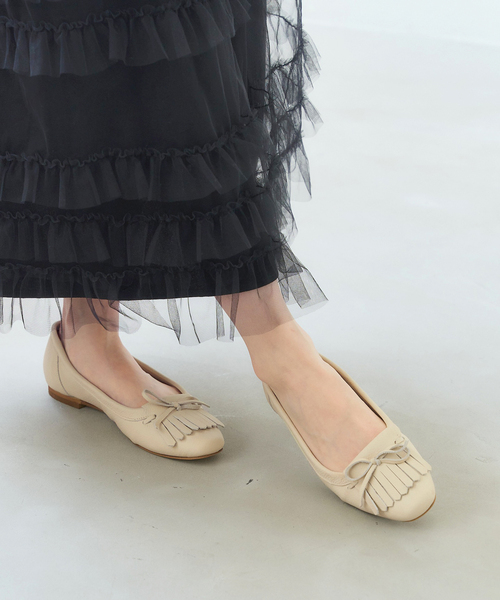 LE TALON（ルタロン）の「《追加》レザーキルトタッセルフラット（モカシン/デッキシューズ・レディース・キャメル/アイボリー/サックスブルー・22cm/22.5cm/23cm/23.5cm/24cm/24.5cm/25cm）」の2枚目の写真