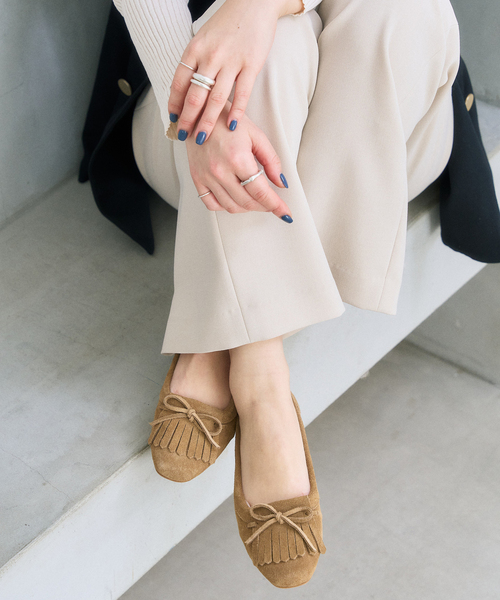 LE TALON（ルタロン）の「《追加》レザーキルトタッセルフラット（モカシン/デッキシューズ・レディース・キャメル/アイボリー/サックスブルー・22cm/22.5cm/23cm/23.5cm/24cm/24.5cm/25cm）」の22枚目の写真