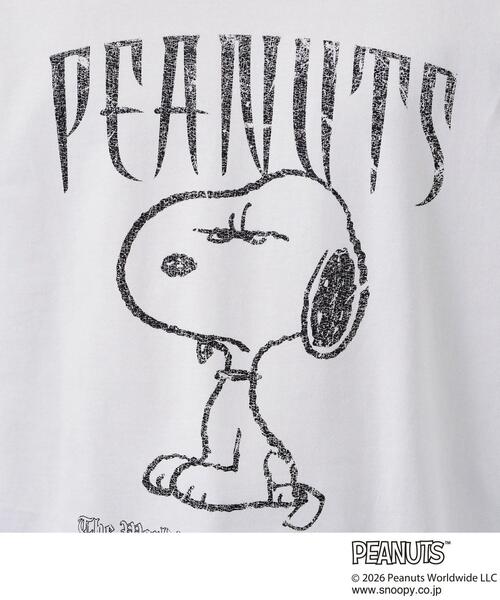 THE SHOP TK （ザ ショップ ティーケー ）の「PEANUTS ／ ピーナッツ スヌーピー ヴィンテージ風プリント長袖Tシャツ（Tシャツ/カットソー・メンズ・オフホワイト/チャコールグレー/グレー・03/02/04）」の9枚目の写真