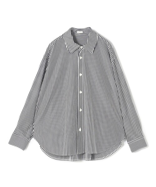 GALERIE VIE(ギャルリー ヴィー)の「シルキーコットン ショートレングスシャツ(シャツ/ブラウス・レディース・ブルー系その他/ライトブルー/ホワイト・FREE)」の1枚目の写真