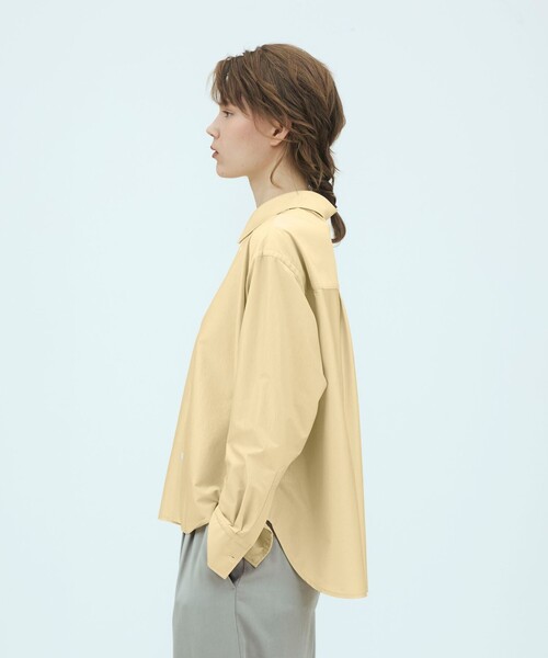 GALERIE VIE(ギャルリー ヴィー)の「シルキーコットン ショートレングスシャツ(シャツ/ブラウス・レディース・ブルー系その他/ライトブルー/ホワイト・FREE)」の7枚目の写真