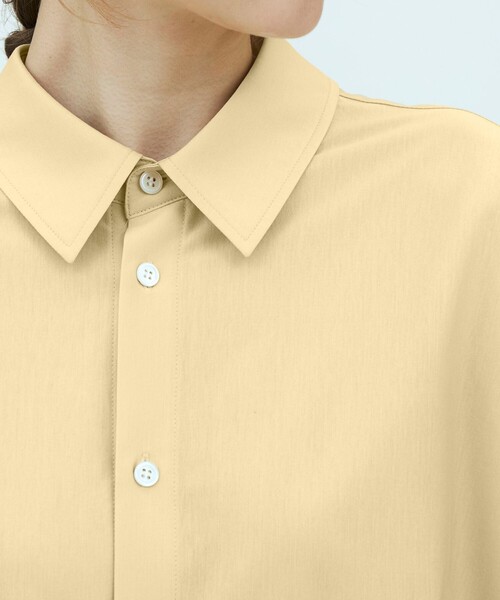 GALERIE VIE(ギャルリー ヴィー)の「シルキーコットン ショートレングスシャツ(シャツ/ブラウス・レディース・ブルー系その他/ライトブルー/ホワイト・FREE)」の9枚目の写真