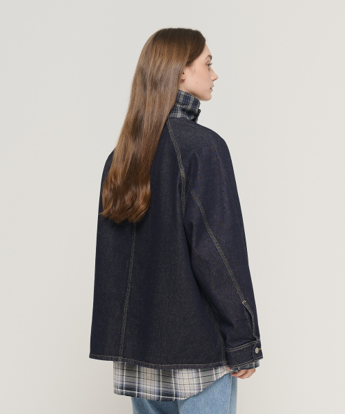 CARGOBROS FOR WOMAN(カーゴブロスフォーウィメン)の「ハーフチェックポイントデニムジャケット(濃紺)(デニムジャケット・レディース・その他・FREE)」の3枚目の写真