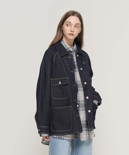 CARGOBROS FOR WOMAN(カーゴブロスフォーウィメン)の「ハーフチェックポイントデニムジャケット(濃紺)(デニムジャケット・レディース・その他・FREE)」の4枚目の写真