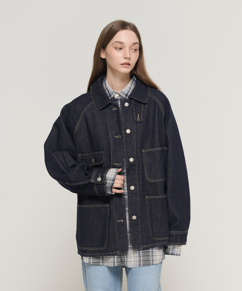CARGOBROS FOR WOMAN(カーゴブロスフォーウィメン)の「ハーフチェックポイントデニムジャケット(濃紺)(デニムジャケット・レディース・その他・FREE)」の5枚目の写真