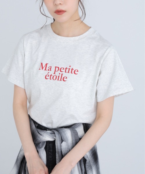 FREE'S MART（フリーズマート）の「◆フレンチロゴプリントＴシャツ（Tシャツ/カットソー・レディース・グレー系その他/レッド/ホワイト系その他/ホワイト・FREE）」の9枚目の写真