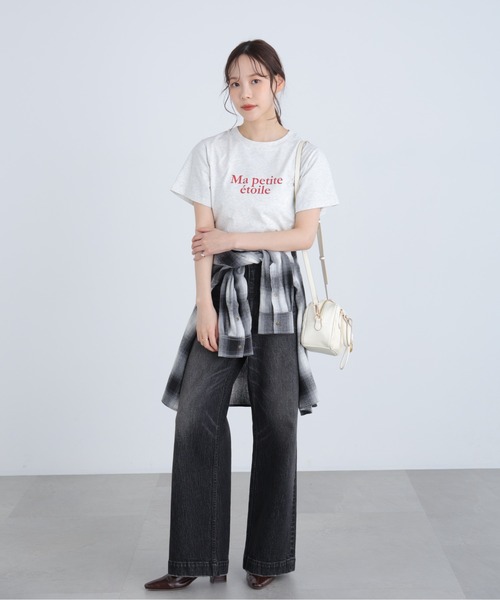 FREE'S MART（フリーズマート）の「◆フレンチロゴプリントＴシャツ（Tシャツ/カットソー・レディース・グレー系その他/レッド/ホワイト系その他/ホワイト・FREE）」の12枚目の写真